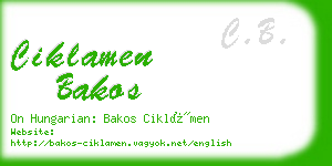 ciklamen bakos business card